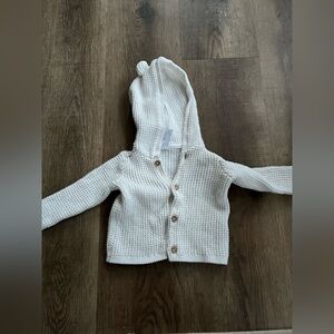White Knit Baby Sweater
